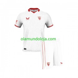 Camisola Sevilla FC Criança Equipamento Primeiro 2023-2024 Manga Curta